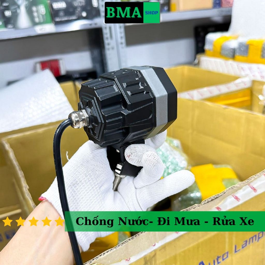 Đèn Trợ Sáng Bi Cầu BMU P65 55W/12.24V/DC Pha Laser Chống Chói