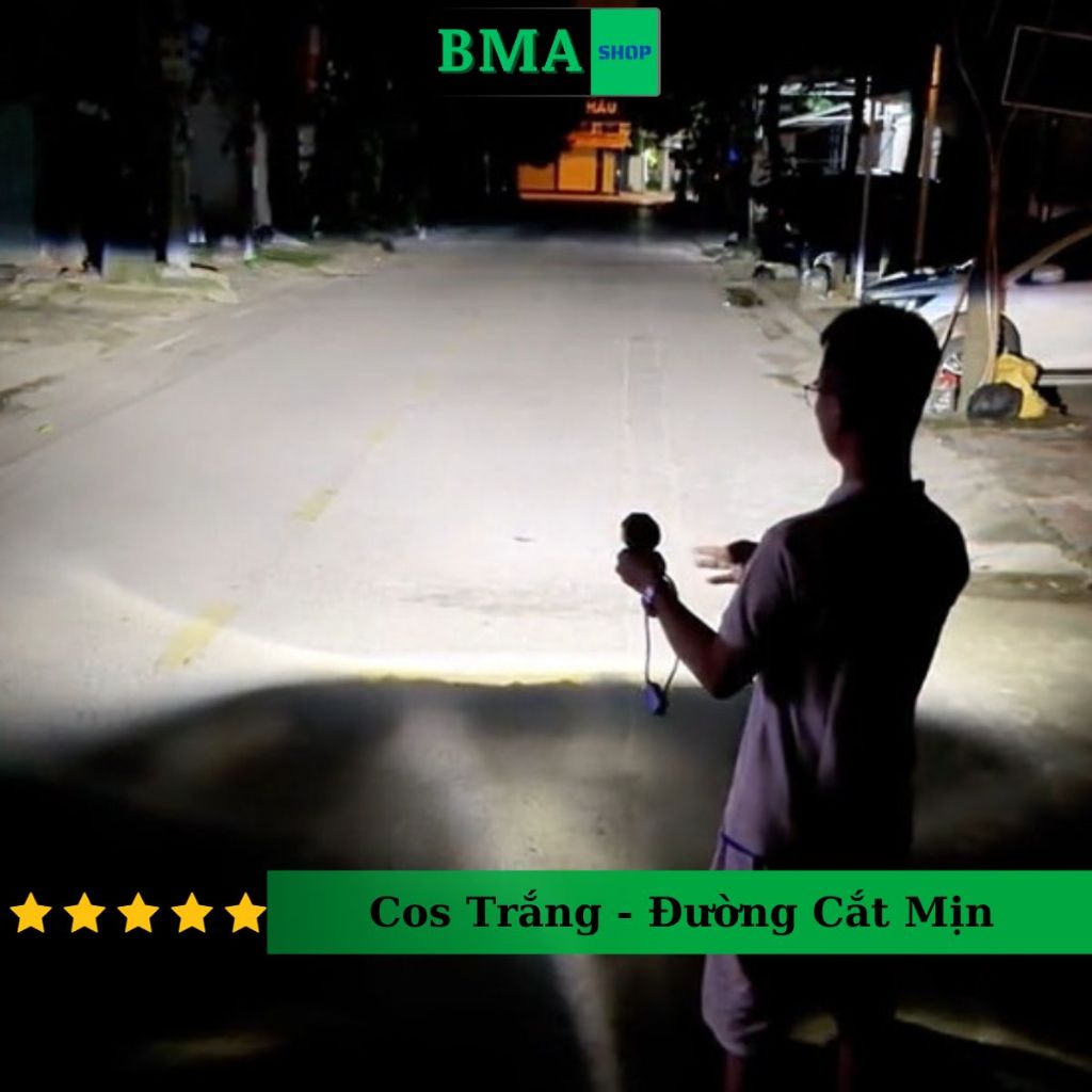 Đèn Trợ Sáng Bi Cầu BMU P65 55W/12.24V/DC Pha Laser Chống Chói