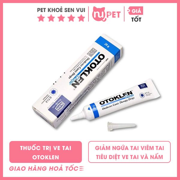 Dung dịch nhỏ tai Otoklen cho chó mèo