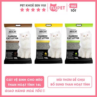 Cát vệ sinh cho mèo có than hoạt tính Akicat 16L