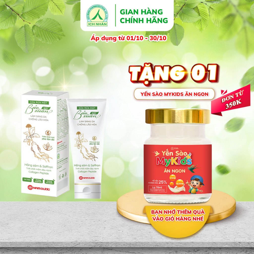 Sữa rửa mặt thảo dược Bảo Xuân Skin làm sáng da, ngừa lão hóa 100g SRM