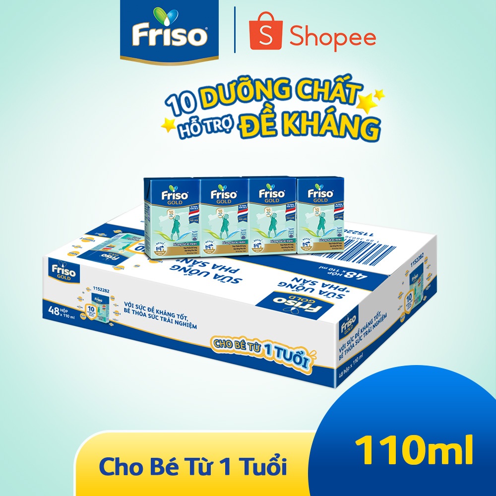 Thùng 48 hộp Sữa uống dinh dưỡng Friso Gold (110ml/hộp)