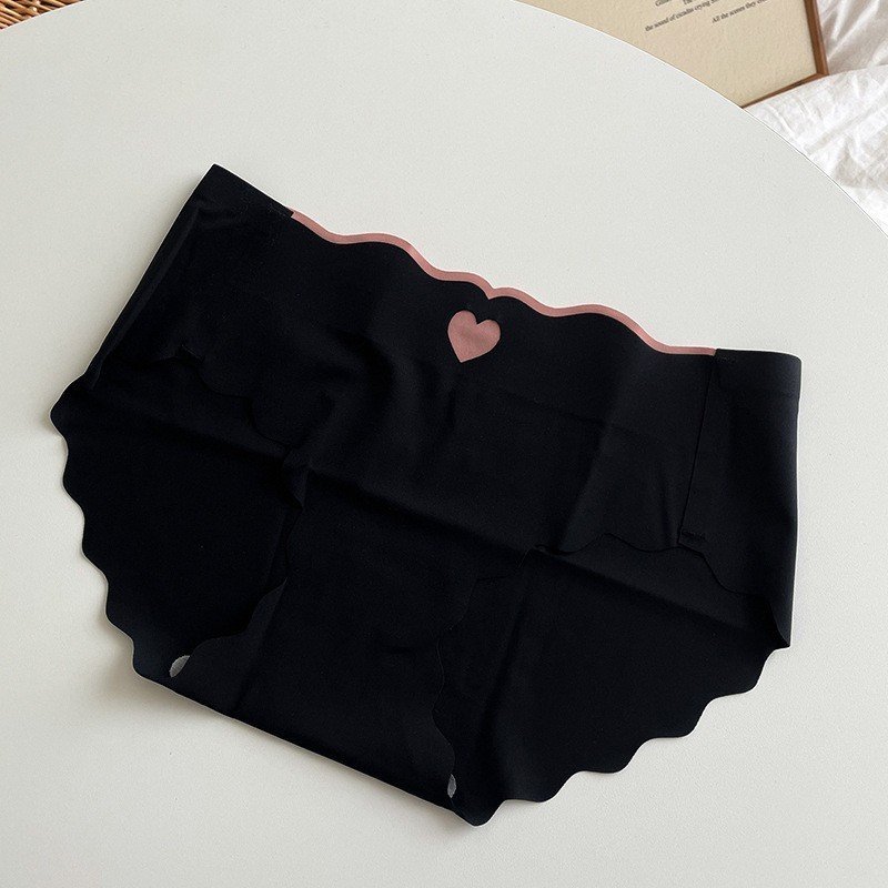 Quần lót nữ đúc su thiết kế hình tim chất thun lạnh viền sóng không đường may gợi cảm Rose 8335