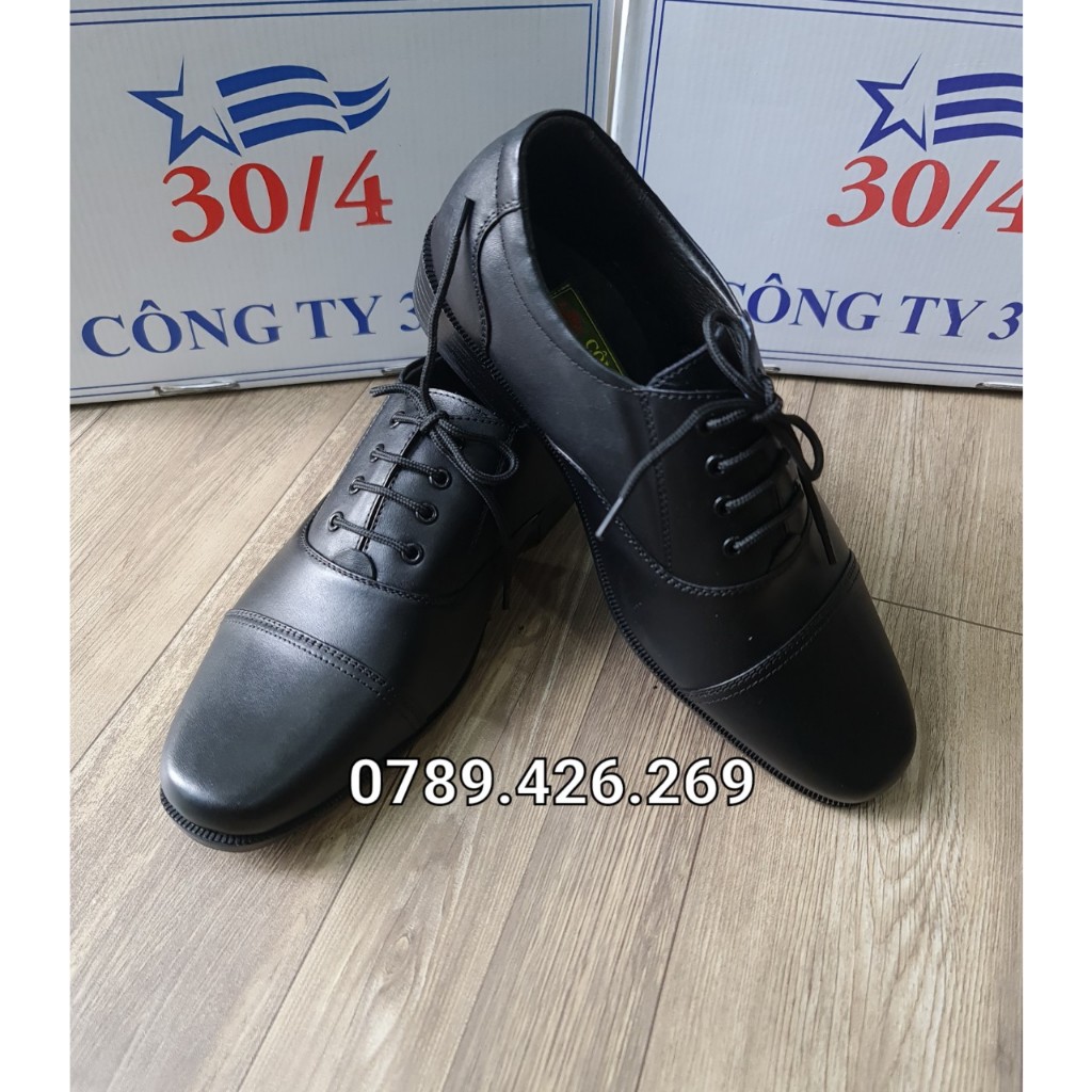 GIÀY DA NAM MÃ 102 CHÍNH HÃNG CÔNG TY 30/4 - DA BÒ THẬT 100%, CÓ KHÂU ĐẾ, BẢO HÀNH 12 THÁNG