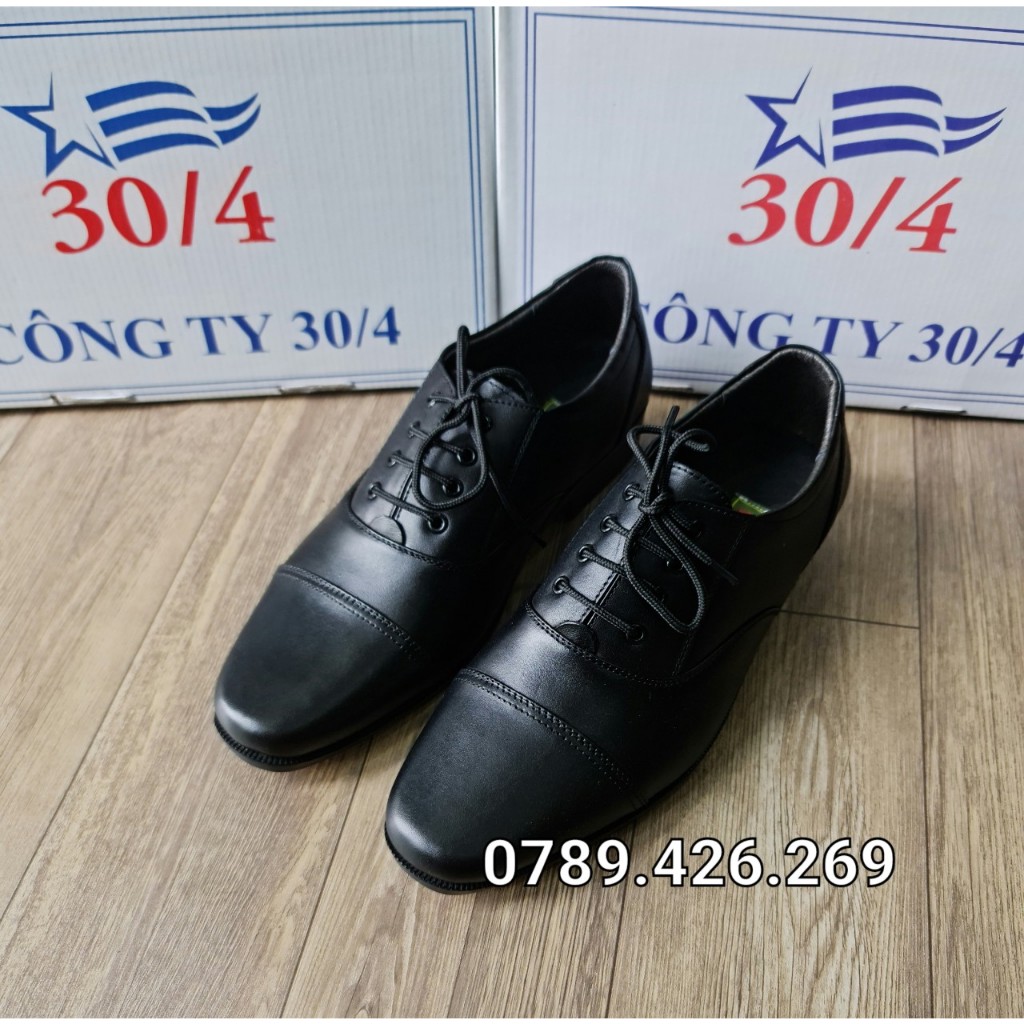 GIÀY DA NAM MÃ 102 CHÍNH HÃNG CÔNG TY 30/4 - DA BÒ THẬT 100%, CÓ KHÂU ĐẾ, BẢO HÀNH 12 THÁNG