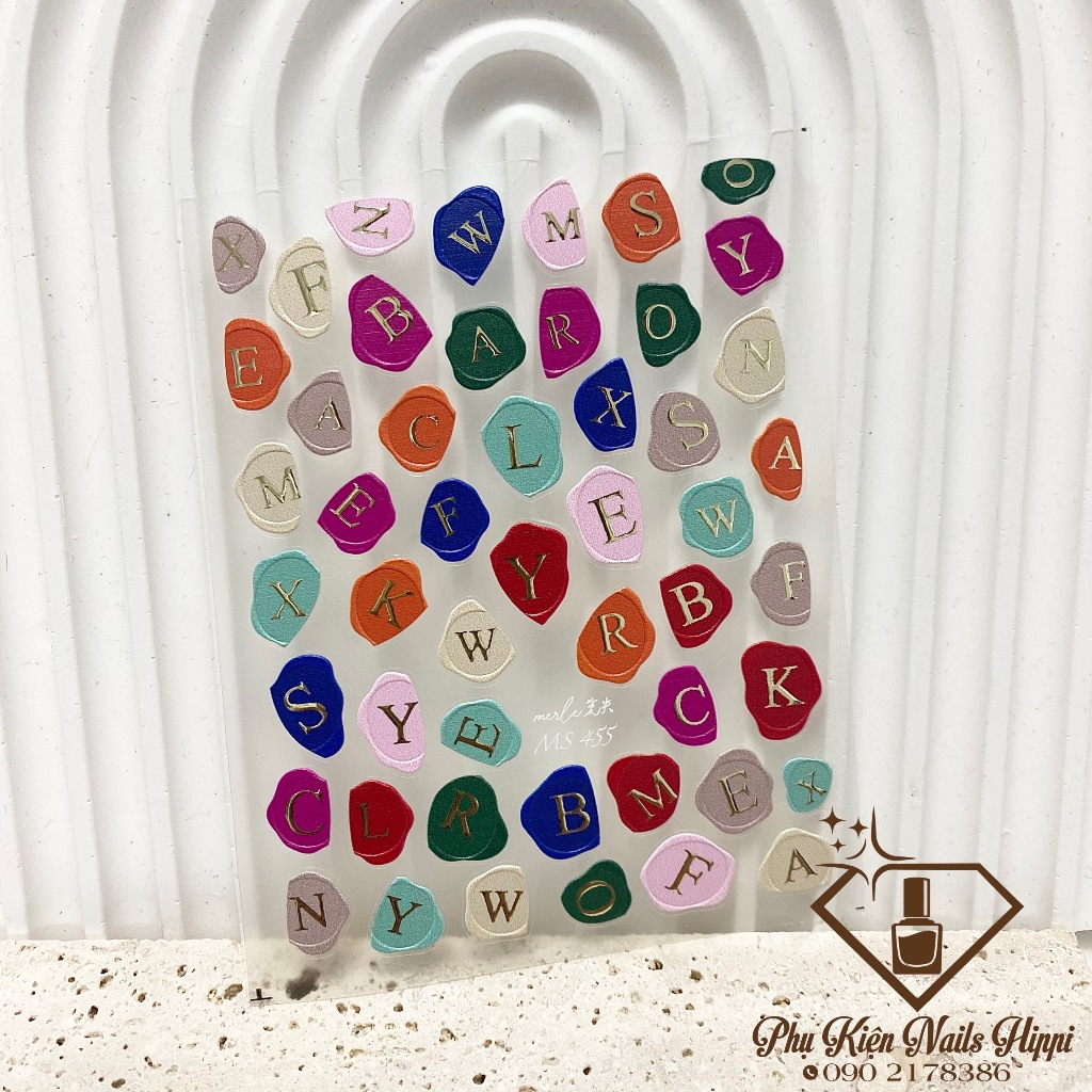 PHỤ KIỆN NAIL - Sticker lụa Tomoni chữ
