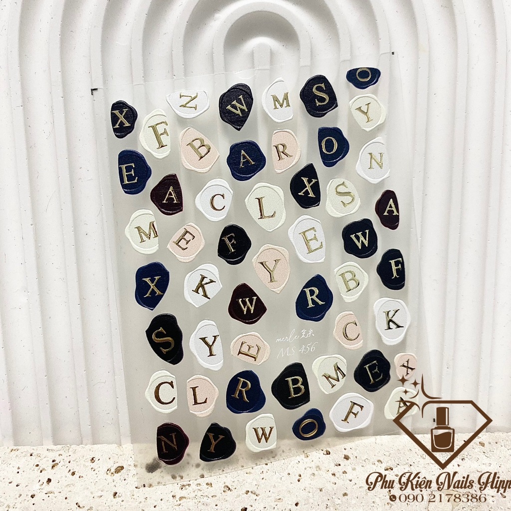 PHỤ KIỆN NAIL - Sticker lụa Tomoni chữ
