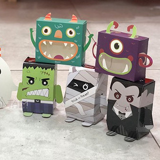 Hộp giấy đựng kẹo Halloween xếp gấp đứng ngang HLW-HGDK-01 TTTM