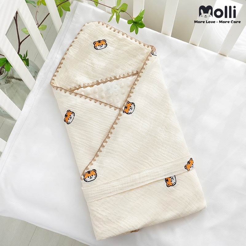 Ủ XÔ HẠT ĐẬU MOLLI CHO BÉ SƠ SINH - KÍCH THƯỚC 85*85CM