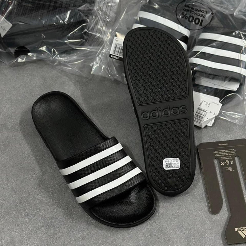 Dép nam đúc nguyên khối 3 sọc A D I D A S Cao Su Non Siêu Nhẹ Chống Nước Dép Quai Ngang Nam Thể Thao Mang Trong Nhà
