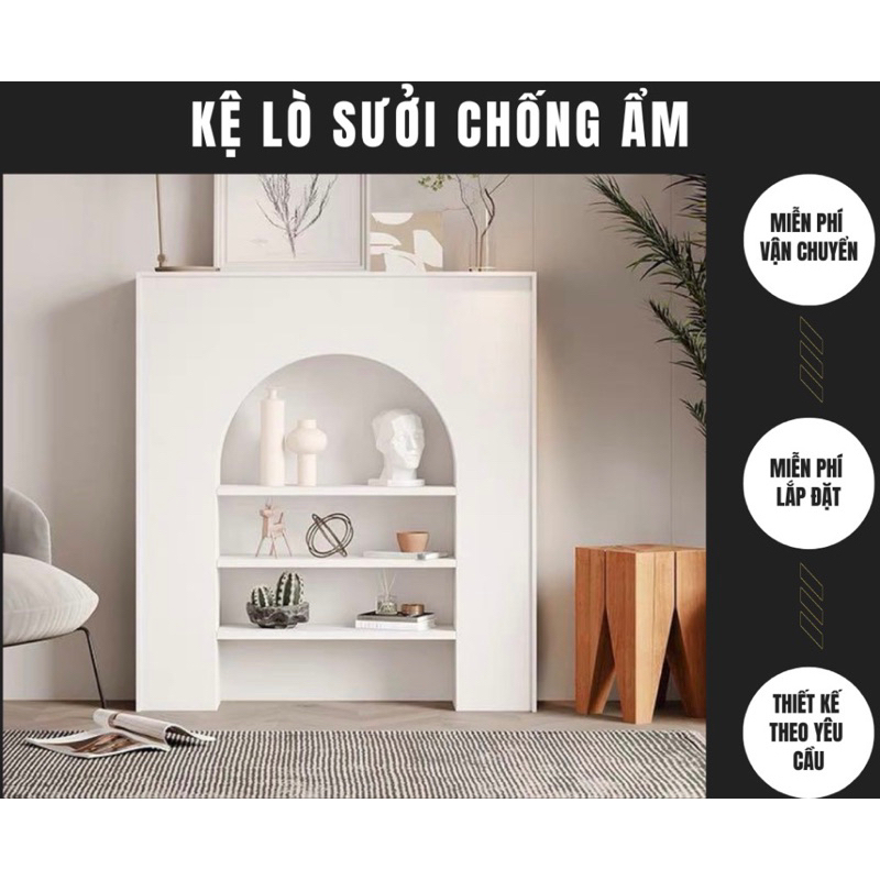 Xả kho kệ lò sưởi, tủ decor trang trí phong cách Bắc Âu