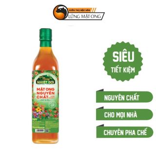 Mật ong nguyên chất Rừng Nhiệt Đới - Mật ong rừng nguyên chất, nấu ăn, pha chế: chai 700g.