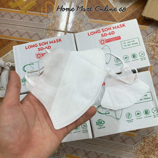 Thùng 100 chiếc khẩu trang 5D màu trắng