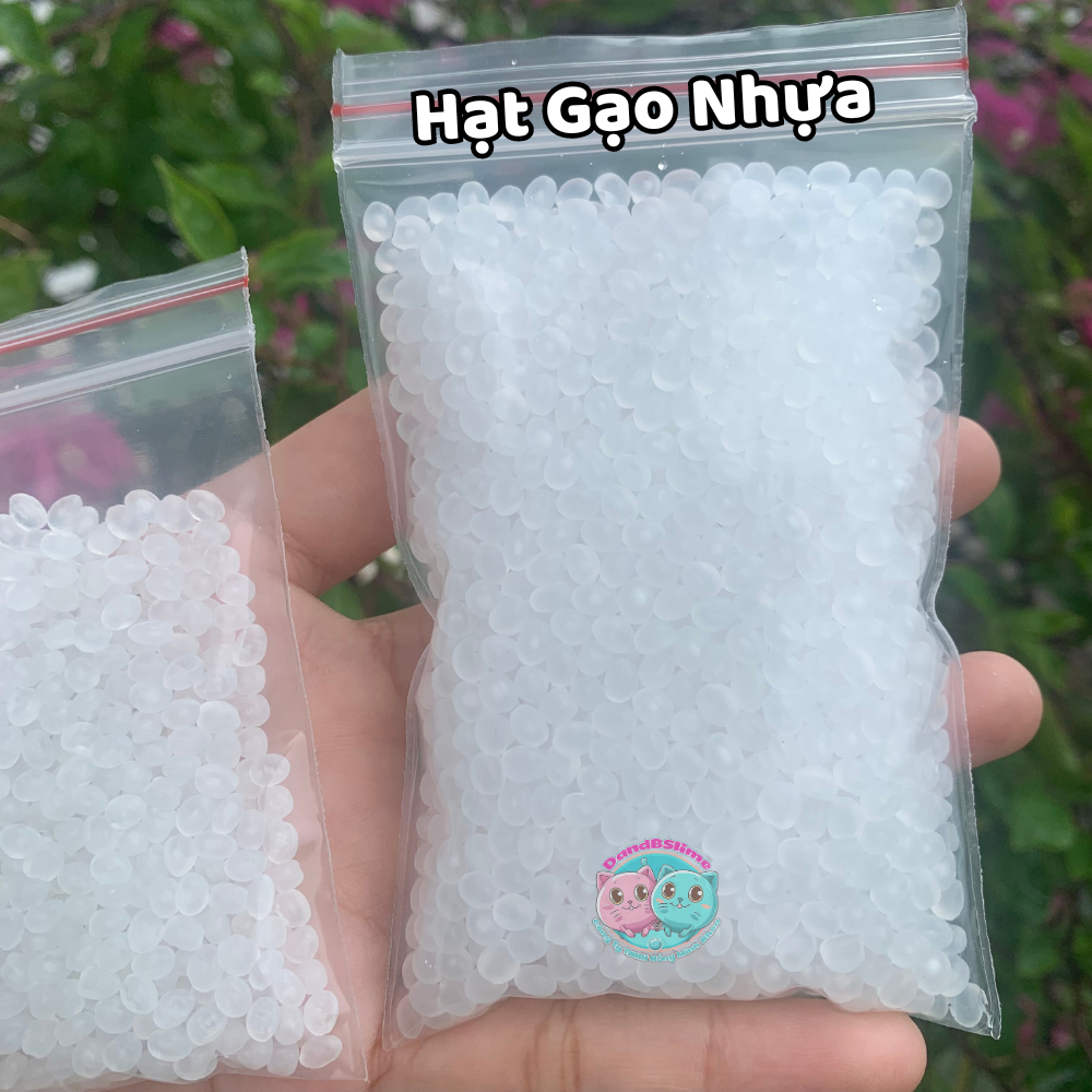 50gr Hạt Gạo Nhựa Dùng Để Trang Trí, Trộn Slime, Tạo Hình Đa Năng - Nguyên Liệu Làm Slime
