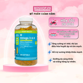 Viên Uống Dầu Cá Member’s Mark Omega 3-6-9 Supports Heart Health 325 Viên