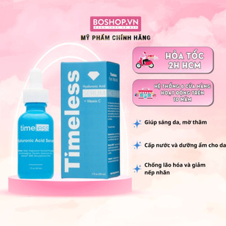 Tinh Chất Cấp Nước, Sáng Da Timeless Hyaluronic Acid + Vitamin C Serum 30ml