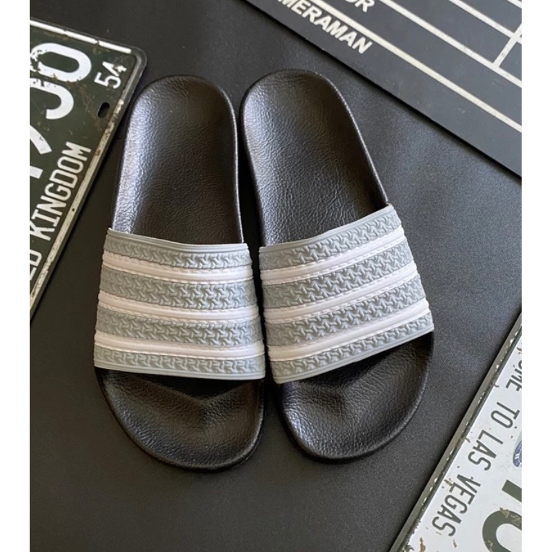 Dép nam đúc nguyên khối 3 sọc A D I D A S Cao Su Non Siêu Nhẹ Chống Nước Dép Quai Ngang Nam Thể Thao Mang Trong Nhà