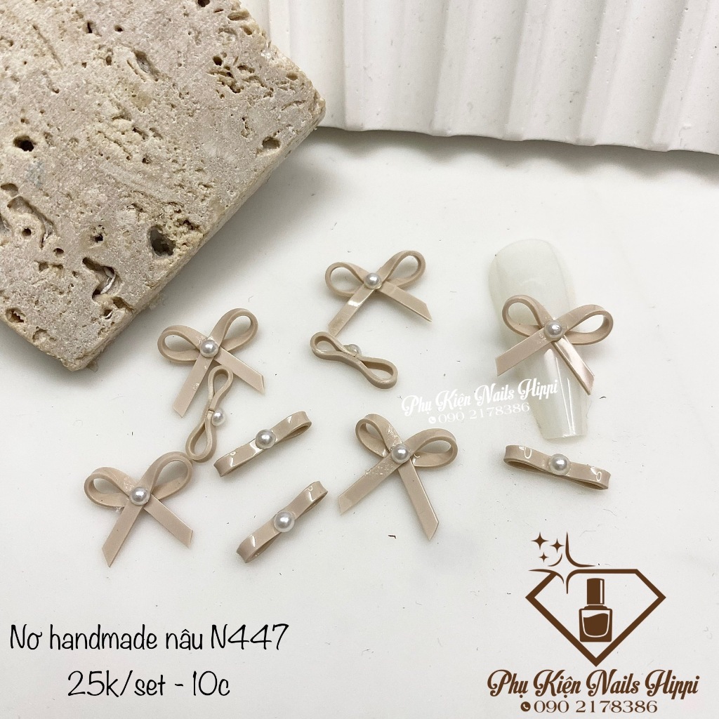 PHỤ KIỆN NAIL - Charm nơ douyin handmade