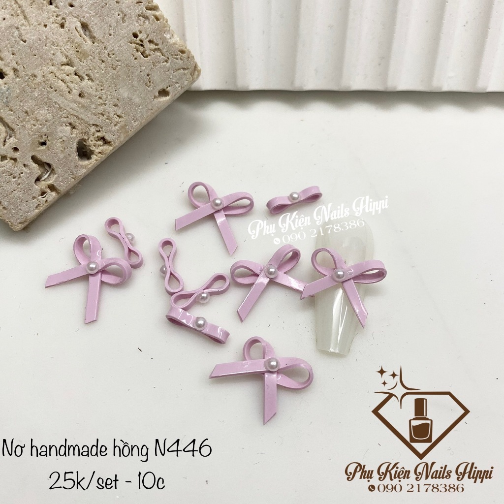 PHỤ KIỆN NAIL - Charm nơ douyin handmade