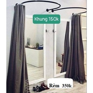 Combo 1 khung thử đồ C + rèm thử đồ