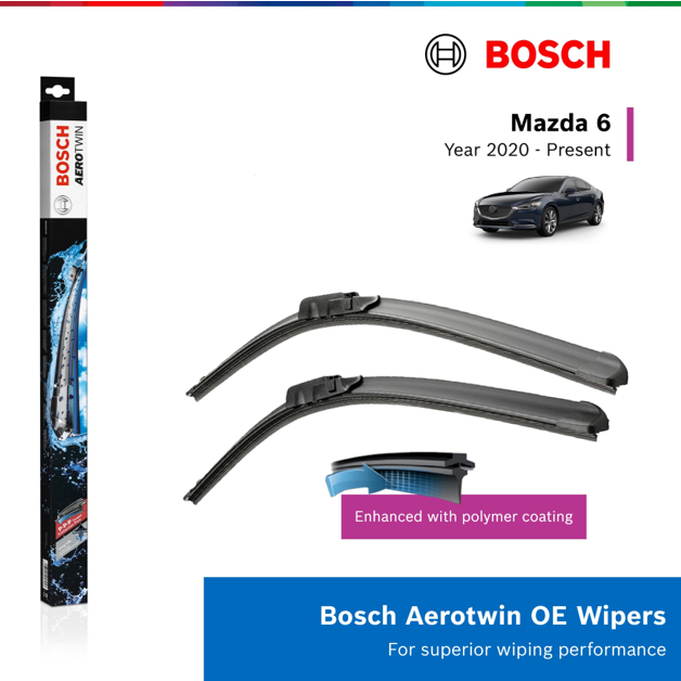 BỘ GẠT MƯA BOSCH AEROTWIN EURO SET A398S 24" & 18": MAZDA /MAZDA6 ĐỜI XE 2020 ĐẾN NAY