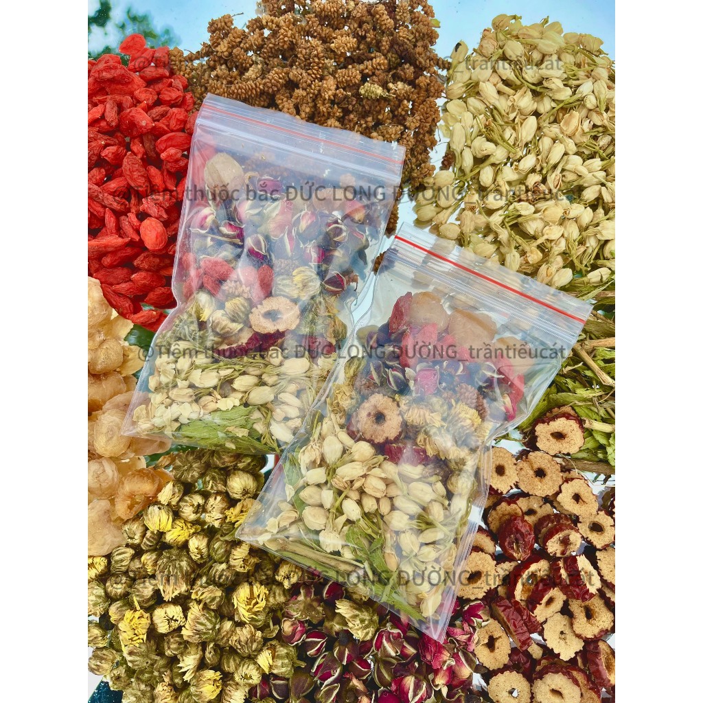 TRÀ HOA 8 VỊ - SET HÚT CHÂN KHÔNG 10 GÓI - Hàng loại 1