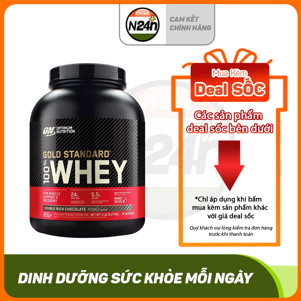 ON - GOLD STANDARD 100% WHEY 5 LBS - CAM KẾT CHÍNH HÃNG | Sữa Phục Hồi Và tăng cơ bắp