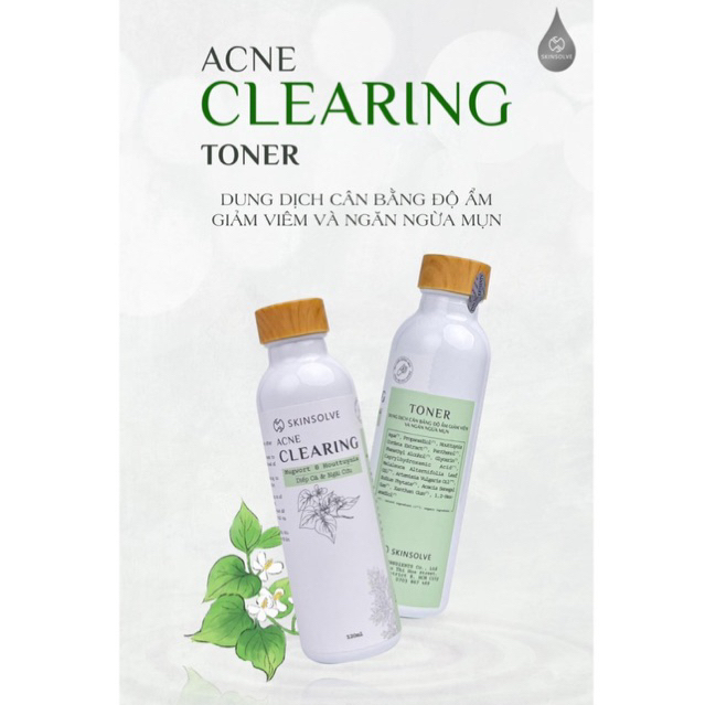 Skinsolve Toner Diếp Cá Ngải Cứu Cho Da Dầu Mụn