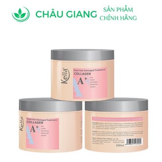 Hấp dầu Kella Collagen A+ phục hồi tóc khô xơ rối hư tổn 300ml