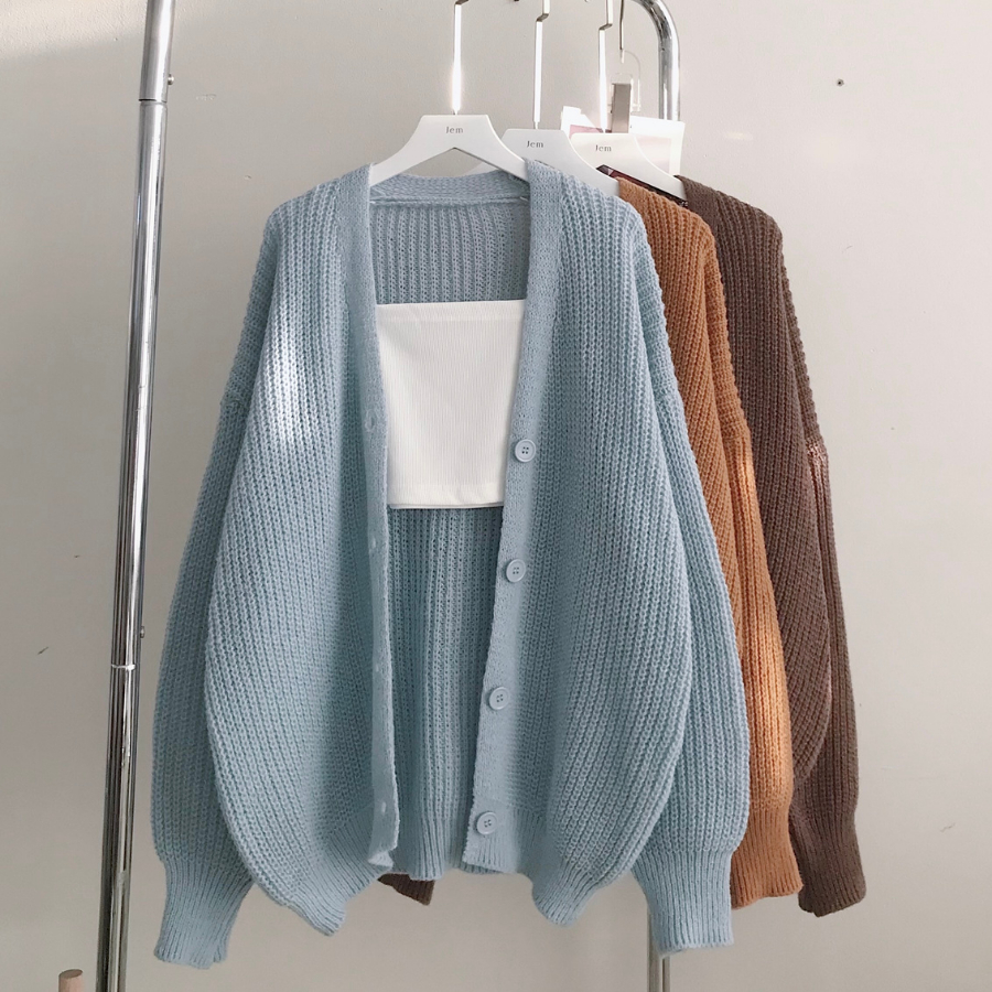 Áo khoác cardigan nữ chất vải len thừng mịn form rộng WYY- 10587 - Jemcloset