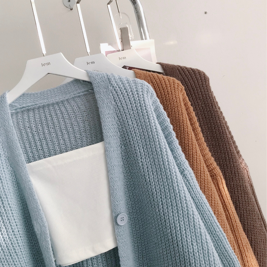 Áo khoác cardigan nữ chất vải len thừng mịn form rộng WYY- 10587 - Jemcloset