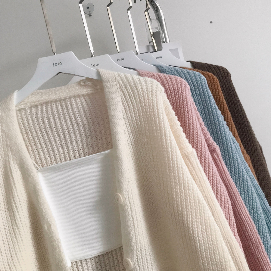 Áo khoác cardigan nữ chất vải len thừng mịn form rộng WYY- 10587 - Jemcloset