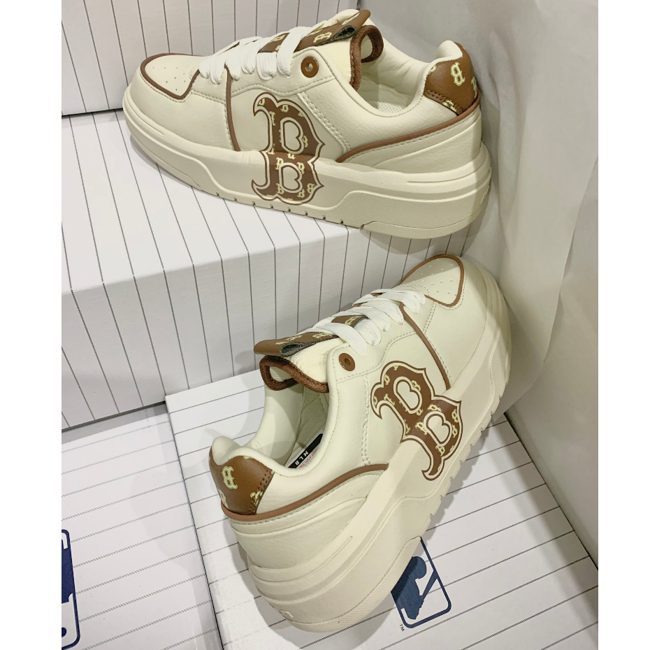 Giày Thể Thao MLB Chunky Liner Classic Monogram Brown,Giày Sneaker MLB Nâu Kem