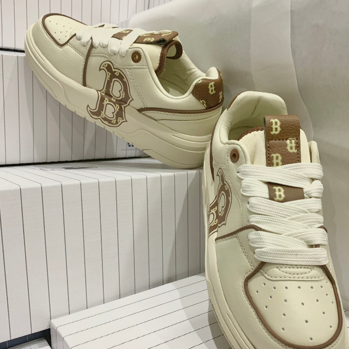 Giày Thể Thao MLB Chunky Liner Classic Monogram Brown,Giày Sneaker MLB Nâu Kem