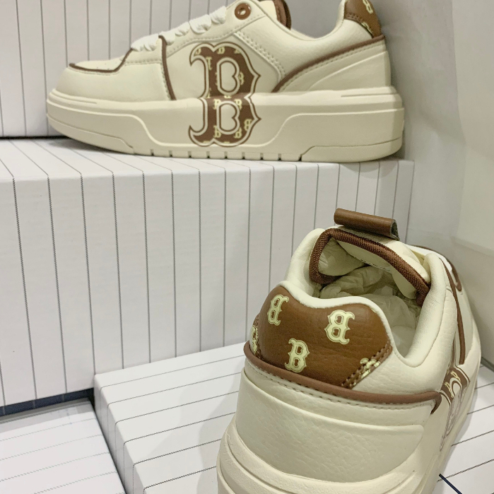 Giày Thể Thao MLB Chunky Liner Classic Monogram Brown,Giày Sneaker MLB Nâu Kem