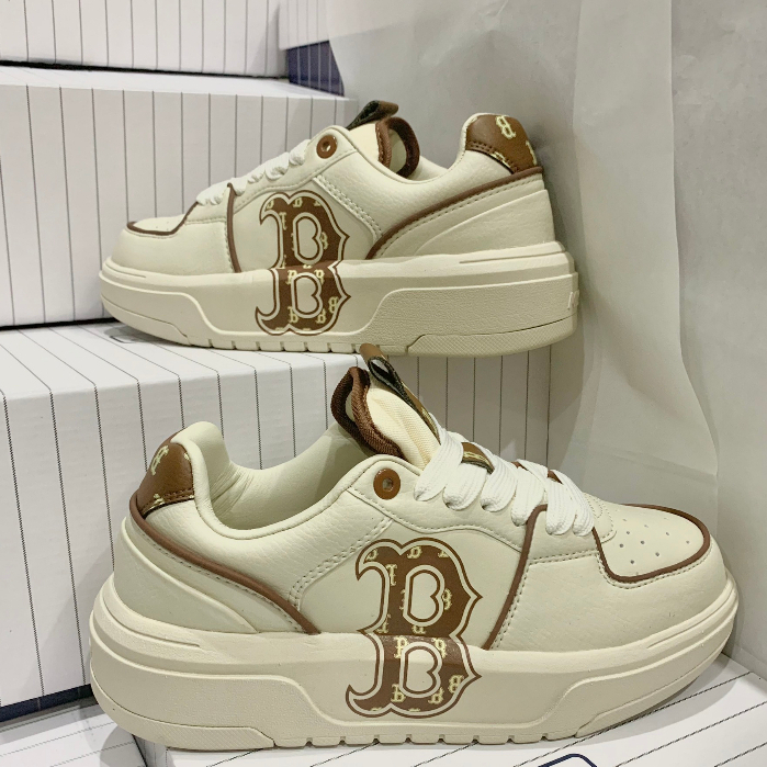 Giày Thể Thao MLB Chunky Liner Classic Monogram Brown,Giày Sneaker MLB Nâu Kem