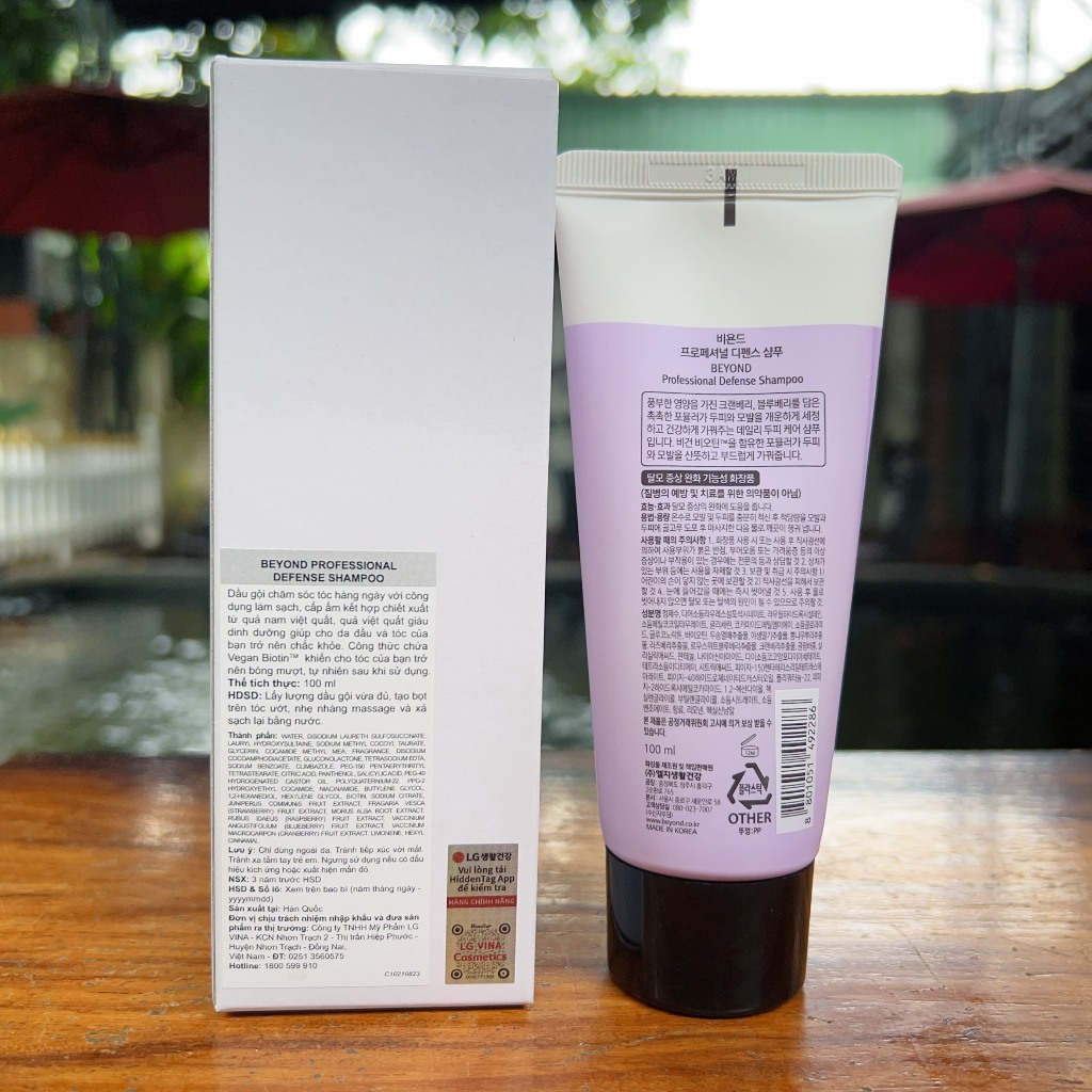Dầu gội xả thuần chay Beyond Professional Defense 100ml - Chính hãng LGVina có tem