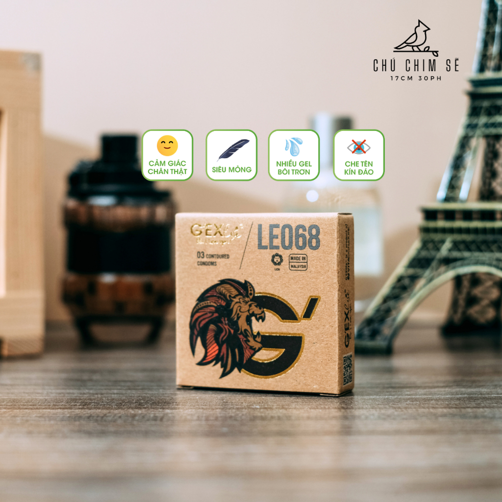 Bao cao su GEXlife ôm khít, gân gai, kéo dài thời gian - Chú Chim Sẽ