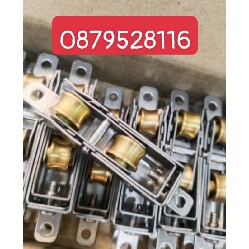 bánh xe đồng xịn bánh xe đôi kép. nhôm xingfa. phụ kiện cửa lùa ray nhôm hệ ( dùng cho cửa sổ ). phụ kiện nhôm