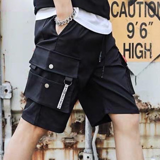 ❤️ FREESHIP ❤️ Quần short ngố kaki túi hộp unisex khóa dây nai cúc nam nữ sọt ngắn basic L