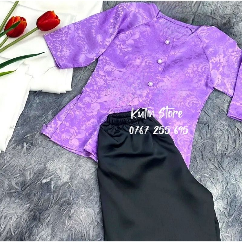 Bà ba gấm cho bé - quần đen