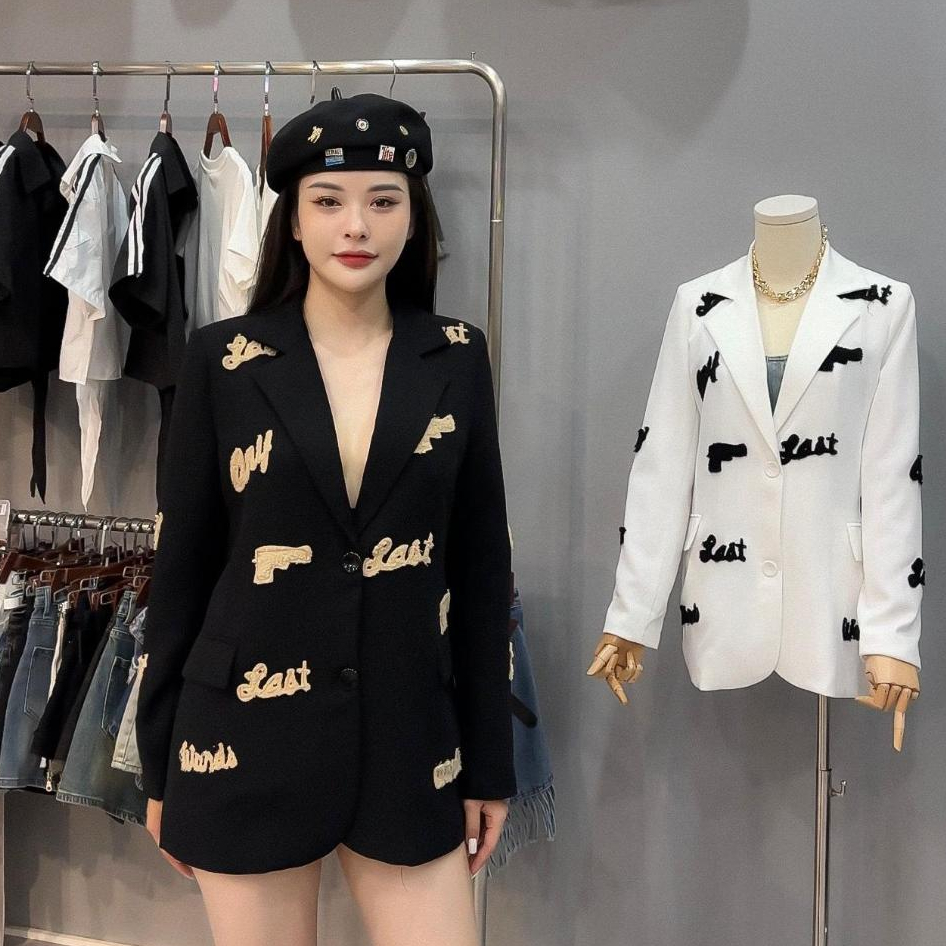 ÁO VEST CHỮ BÔNG NỔI - VE10