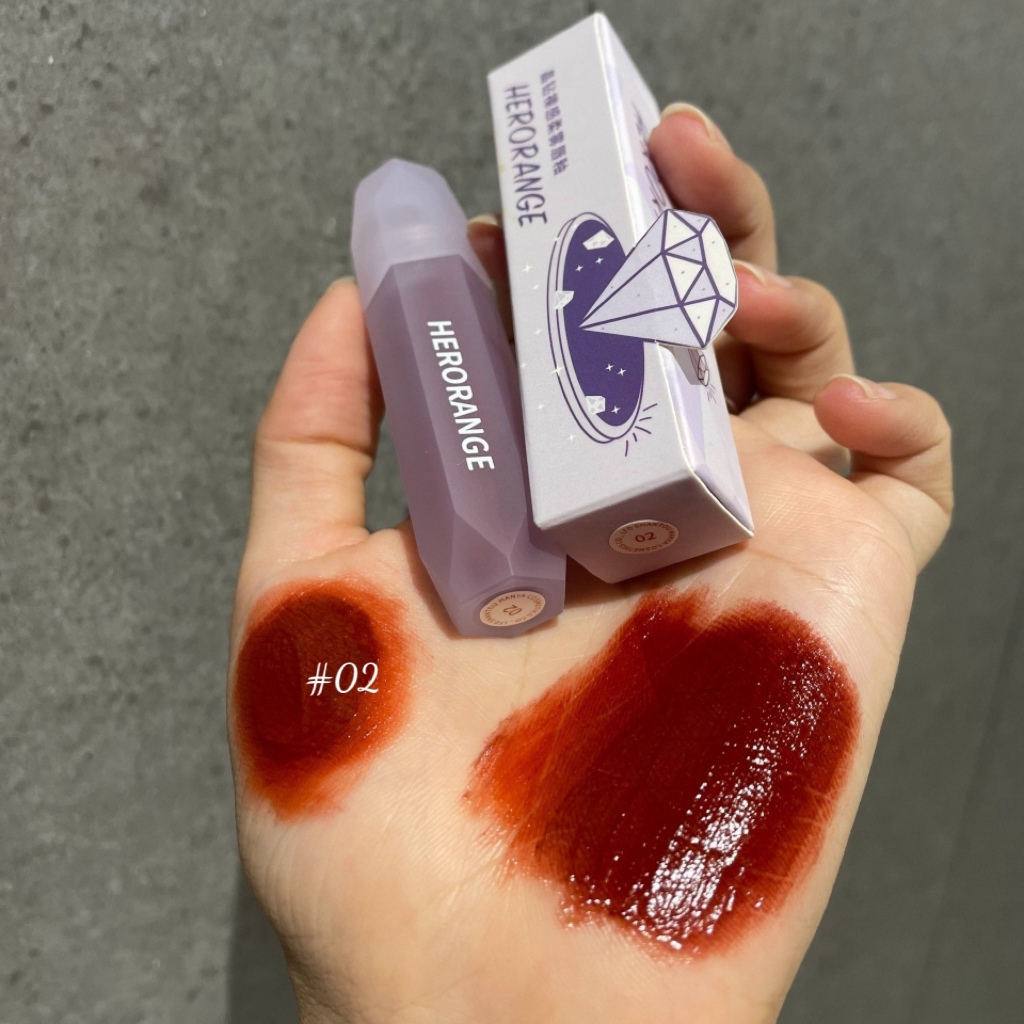 Son Herorange Diamond vỏ tím mềm mịn môi