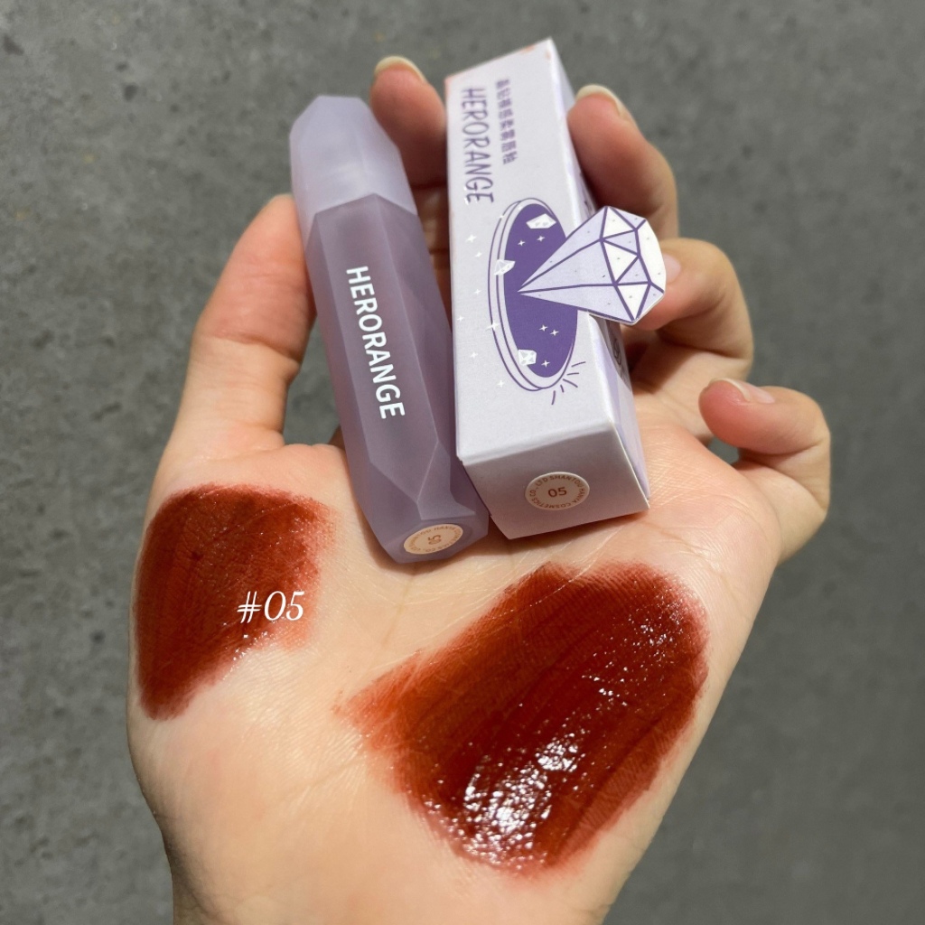 Son Herorange Diamond vỏ tím mềm mịn môi