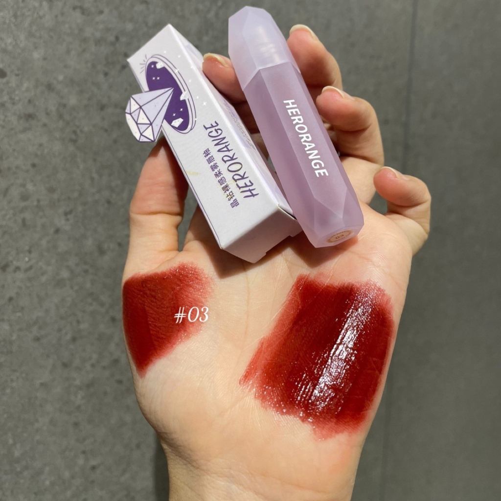 Son Herorange Diamond vỏ tím mềm mịn môi