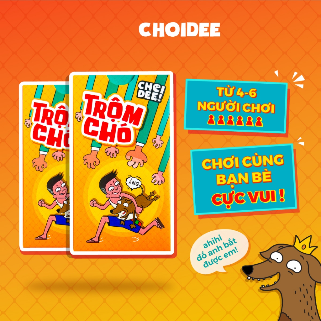Bộ bài Trộm Chó board game Choidee chơi nhóm cực vui đi tìm Vua Chó