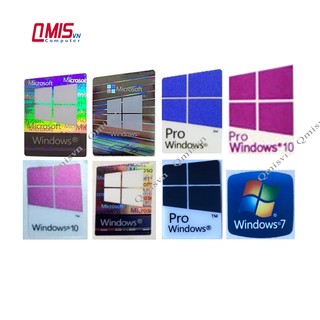 1 CÁI TEM LOGO WINDOWS 7, WINDOWS 10 PRO 7 màu, WINDOWS 11 -  DÁN MÁY TÍNH PC LAPTOP - STICKER