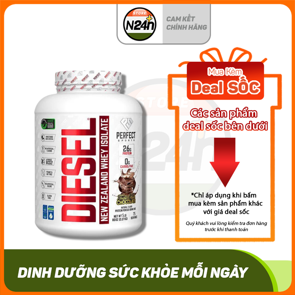 Diesel New Zealand Whey Isolate 5Lbs Sữa Dinh Dưỡng Tăng Cơ Nhanh Cho Người Tập Gym