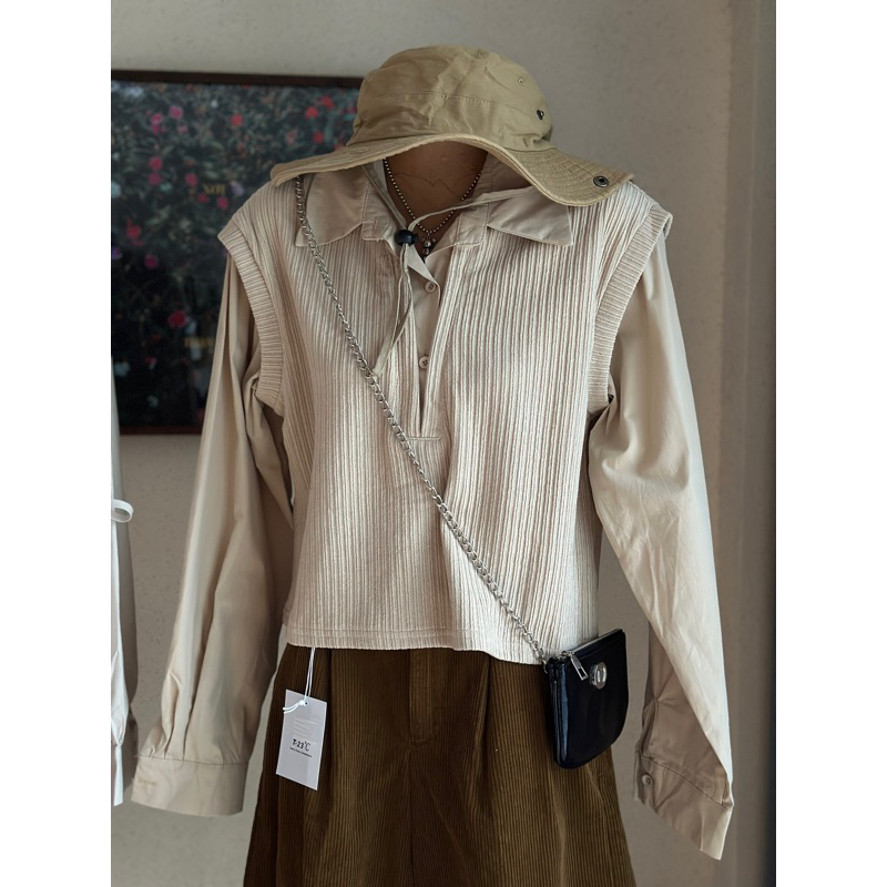 Áo sơ mi gile may liền COMIC