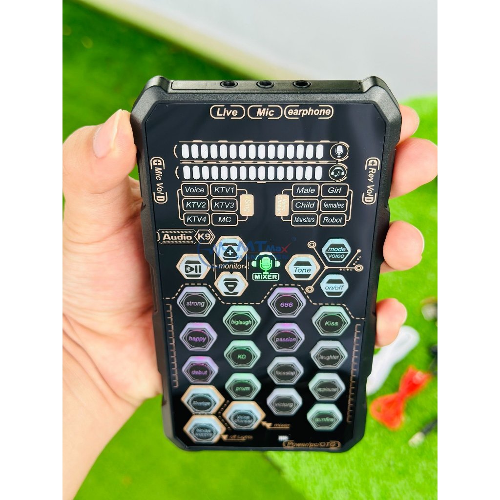 Sound Card K9 Chuyên Livestream Bản Cập Nhật 2024 - Siêu Phẩm Hỗ Trợ Phát Livestream, Thu Âm Karaoke Ca Hát Tặng Kèm Mic